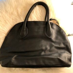 Foley and Corinna black satchel leather tote